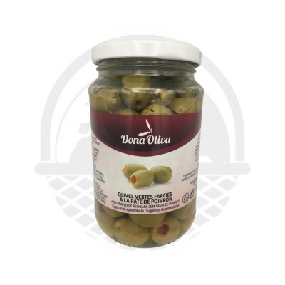 OLIVES VERTES FARCIES A LA PATE DE POIVRON DONA OLIVA 200g