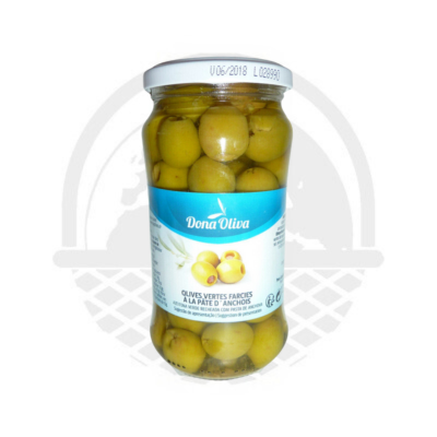 OLIVES VERTES FARCIES A LA PATE D'ANCHOIS DONA OLIVA 200g