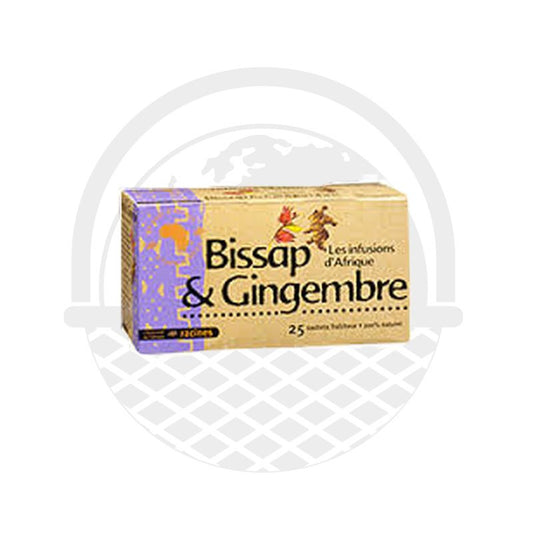 infusion GINGEMBRE/BISSAP RACINES 40G - Panier du Monde - Produits portugais,antillais,espagnols,américains en ligne