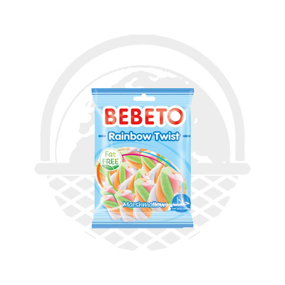 Bonbons Halal Marshmallow Rainbow twist sachet 60G Bebeto - Panier du Monde - Produits portugais,antillais,espagnols,américains en ligne