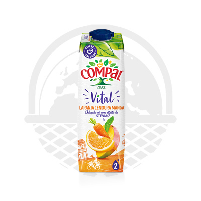 COMPAL VITAL ORANGE/CAROTTE/MANGUE BRICK 1L