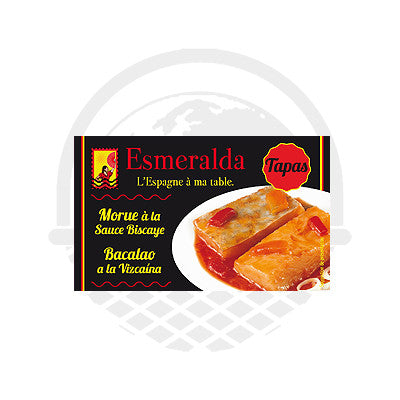 Tapas morue sauce Biscaye "Esmeralda" 111g - Panier du Monde - Produits portugais,antillais,espagnols,américains en ligne