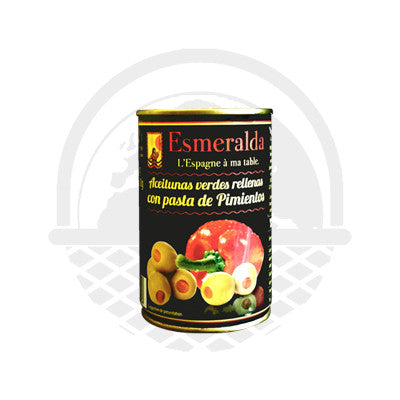 Olives vertes farcies à la pâte de poivrons "Esmeralda" 130g - Panier du Monde - Produits portugais,antillais,espagnols,américains en ligne