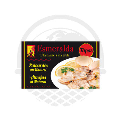 Tapas Espagnoles palourdes au Naturel "Esmeralda" 111G - Panier du Monde - Produits portugais,antillais,espagnols,américains en ligne