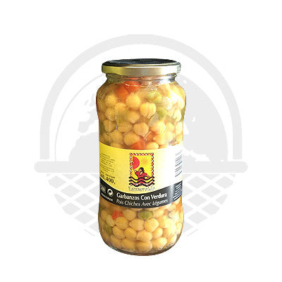 Pois chiches avec légumes "Esmeralda" 540g - Panier du Monde - Produits portugais,antillais,espagnols,américains en ligne