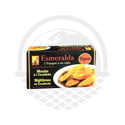 Tapas moules à l'Escabèche "Esmeralda" 111g - Panier du Monde - Produits portugais,antillais,espagnols,américains en ligne