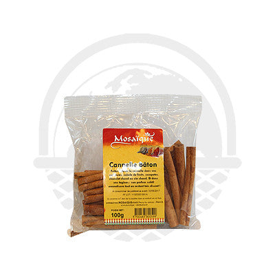 Cannelle en baton Mosaique 100g - Panier du Monde - Produits portugais,antillais,espagnols,américains en ligne