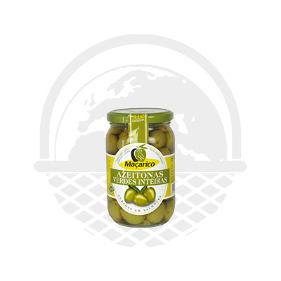 OLIVES VERTES ENTIERES MACARICO 210G - Panier du Monde - Produits portugais,antillais,espagnols,américains en ligne