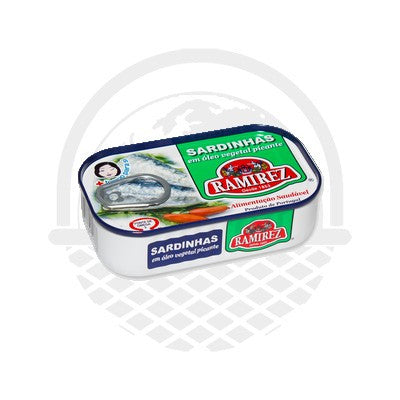Sardines Huile Végétal piquant 125G RAMIREZ - Panier du Monde - Produits portugais,antillais,espagnols,américains en ligne