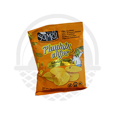 Chips banane plantain sucré Samai 75g - Panier du Monde - Produits portugais,antillais,espagnols,américains en ligne