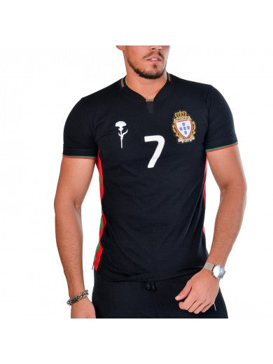 T SHIRT ADEPTOS 7 BLANC HOMME TAILLE M CR7 BY VIP - Panier du Monde - Produits portugais,antillais,espagnols,américains en ligne