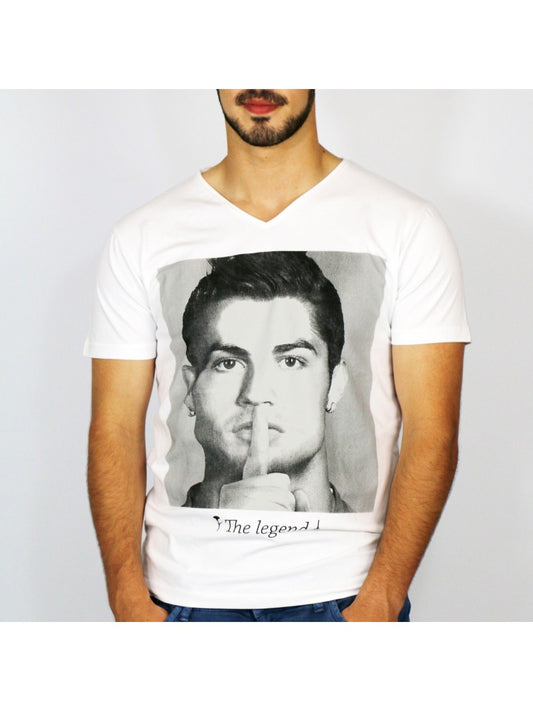 T-SHIRT CR7 THE LEGEND BLANC HOMME VIP TAILLE S - Panier du Monde - Produits portugais,antillais,espagnols,américains en ligne