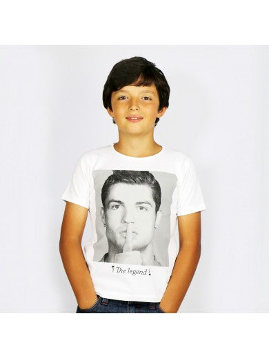 T-SHIRT CR7 BY VIP THE LEGEND BLANC ENFANT 8 ANS - Panier du Monde - Produits portugais,antillais,espagnols,américains en ligne