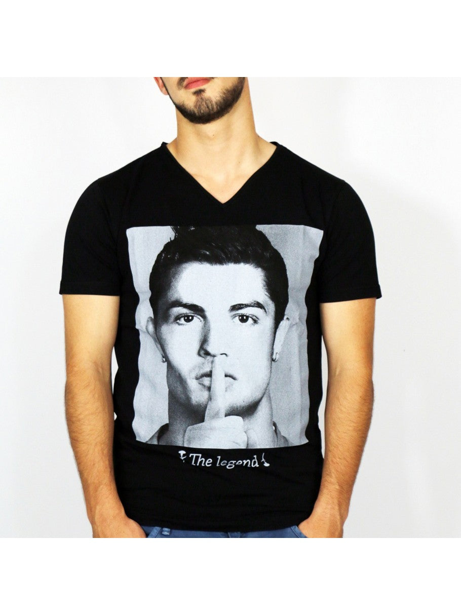 T-SHIRT CR7- VIP THE LEGEND NOIR HOMME TAILLE S - Panier du Monde - Produits portugais,antillais,espagnols,américains en ligne